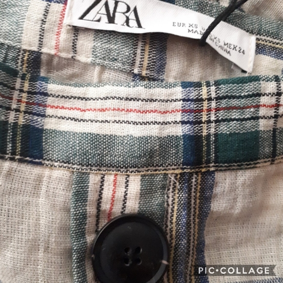 Zara | Plaid Check Ruffle Hem Midi Skirt - Picture 7 of 16